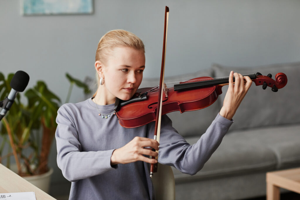 Young Woman Playing Violin